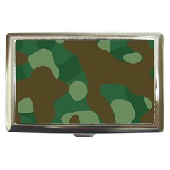 Initial Camouflage Como Green Brown Cigarette Money Cases by Mariart