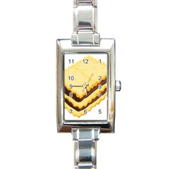 Sandwich Biscuit Chocolate Bread Rectangle Italian Charm Watch by Mariart