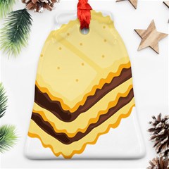 Sandwich Biscuit Chocolate Bread Bell Ornament (two Sides) by Mariart