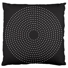 Round Stitch Scrapbook Circle Stitching Template Polka Dot Large Flano Cushion Case (one Side) by Mariart