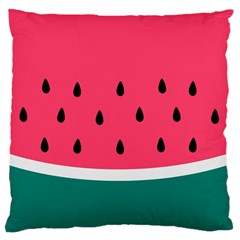 Watermelon Red Green White Black Fruit Large Cushion Case (two Sides) by Mariart