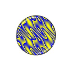 Blue Yellow Wave Abstract Background Hat Clip Ball Marker (10 Pack) by Nexatart