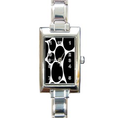 Dalmatian Black Spot Stone Rectangle Italian Charm Watch by Mariart