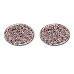 Hurley Mix Electric Electric Red Blend Cufflinks (Oval) Front(Pair)