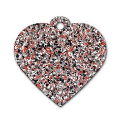 Hurley Mix Electric Electric Red Blend Dog Tag Heart (two Sides) by Mariart