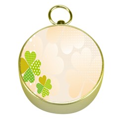 Leaf Polka Dot Green Flower Star Gold Compasses by Mariart