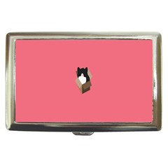 Minimalism Cat Pink Animals Cigarette Money Cases by Mariart