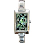 Wallpaper Background With Lighted Pattern Rectangle Italian Charm Watch Front