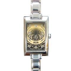 Atmospheric Black Branches Abstract Rectangle Italian Charm Watch by Nexatart