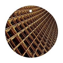 Construction Site Rusty Frames Making A Construction Site Abstract Round Ornament (two Sides) by Nexatart