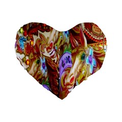 3 Carousel Ride Horses Standard 16  Premium Heart Shape Cushions by Nexatart