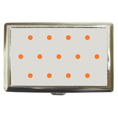 Diamond Polka Dot Grey Orange Circle Spot Cigarette Money Cases by Mariart