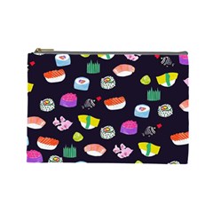 Japanese Food Sushi Fish Cosmetic Bag (large)  by Mariart