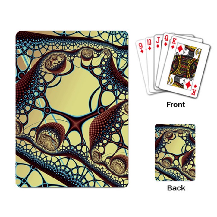 Labels Net Circle Brown Playing Card