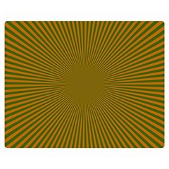 Stripy Starburst Effect Light Orange Green Line Double Sided Flano Blanket (medium)  by Mariart