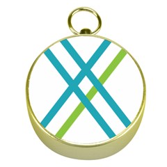 Symbol X Blue Green Sign Gold Compasses by Mariart