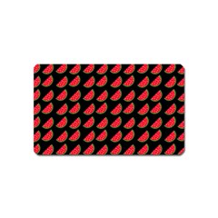 Watermelon Slice Red Black Fruite Magnet (name Card) by Mariart