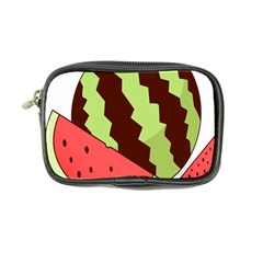 Watermelon Slice Red Green Fruite Circle Coin Purse by Mariart