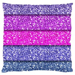 Violet Girly Glitter Pink Blue Large Cushion Case (one Side) by Mariart