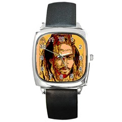 Bunnylinear Square Metal Watch by PosterPortraitsArt