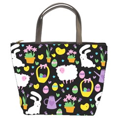 Cute Easter Pattern Bucket Bags by Valentinaart