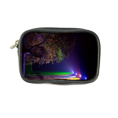 Illuminated Trees At Night Coin Purse by Nexatart