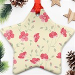 Seamless Flower Pattern Star Ornament (Two Sides) Back