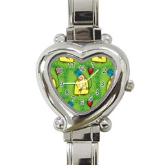 Party Kid A Completely Seamless Tile Able Design Heart Italian Charm Watch by Nexatart