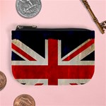 Flag Of Britain Grunge Union Jack Flag Background Mini Coin Purses Front