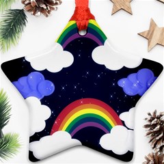 Rainbow Animation Star Ornament (two Sides) by Nexatart