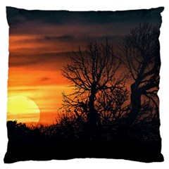 Sunset At Nature Landscape Large Cushion Case (two Sides) by dflcprints