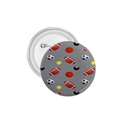 Balltiled Grey Ball Tennis Football Basketball Billiards 1 75  Buttons by Mariart