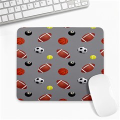 Balltiled Grey Ball Tennis Football Basketball Billiards Large Mousepads by Mariart