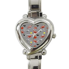 Balltiled Grey Ball Tennis Football Basketball Billiards Heart Italian Charm Watch by Mariart