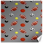 Balltiled Grey Ball Tennis Football Basketball Billiards Canvas 20  x 20   19 x19.27  Canvas - 1