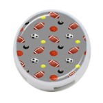 Balltiled Grey Ball Tennis Football Basketball Billiards 4-Port USB Hub (Two Sides)  Back