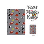 Balltiled Grey Ball Tennis Football Basketball Billiards Playing Cards 54 (Mini)  Front - Spade9