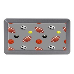 Balltiled Grey Ball Tennis Football Basketball Billiards Memory Card Reader (mini) by Mariart