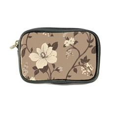 Floral Flower Rose Leaf Grey Coin Purse by Mariart