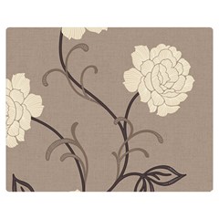 Flower Floral Black Grey Rose Double Sided Flano Blanket (medium)  by Mariart