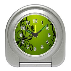 Illustration Wallpaper Barbusak Leaf Green Travel Alarm Clocks by Mariart