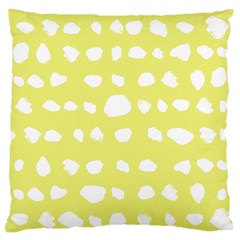 Polkadot White Yellow Large Cushion Case (one Side) by Mariart