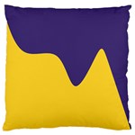 Purple Yellow Wave Large Flano Cushion Case (Two Sides) Back