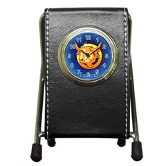 Zodiac Taurus Pen Holder Desk Clocks by Mariart