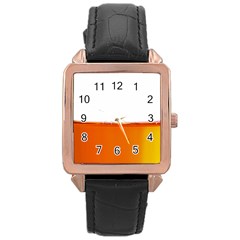 The Wine Bubbles Background Rose Gold Leather Watch  by Nexatart