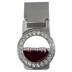 Bubbles In Red Wine Money Clips (cz)  by Nexatart