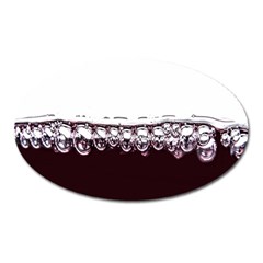 Bubbles In Red Wine Oval Magnet by Nexatart