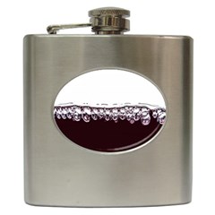 Bubbles In Red Wine Hip Flask (6 Oz) by Nexatart