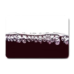 Bubbles In Red Wine Small Doormat  by Nexatart