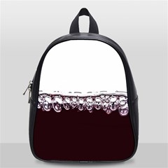 Bubbles In Red Wine School Bags (small)  by Nexatart